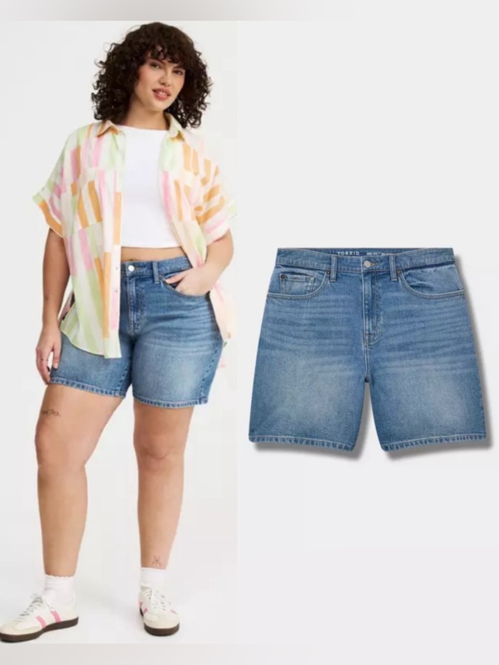 TORRID 7'' High-Rise Dad Denim Short